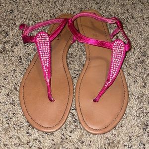Madden Girl Hot Pink Jewel Thong Sandals